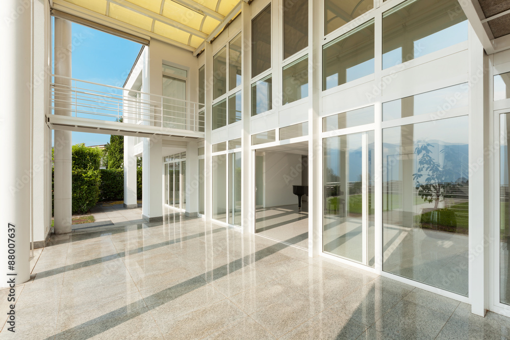 wide veranda of a modern house