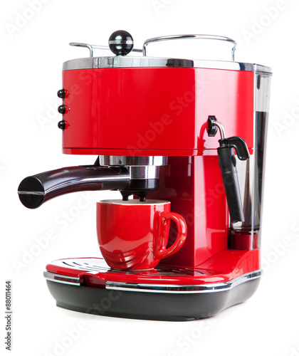 Slika na platnu Red coffee machine