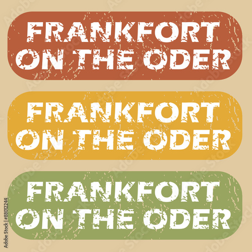 Vintage Frankfort on Oder stamps