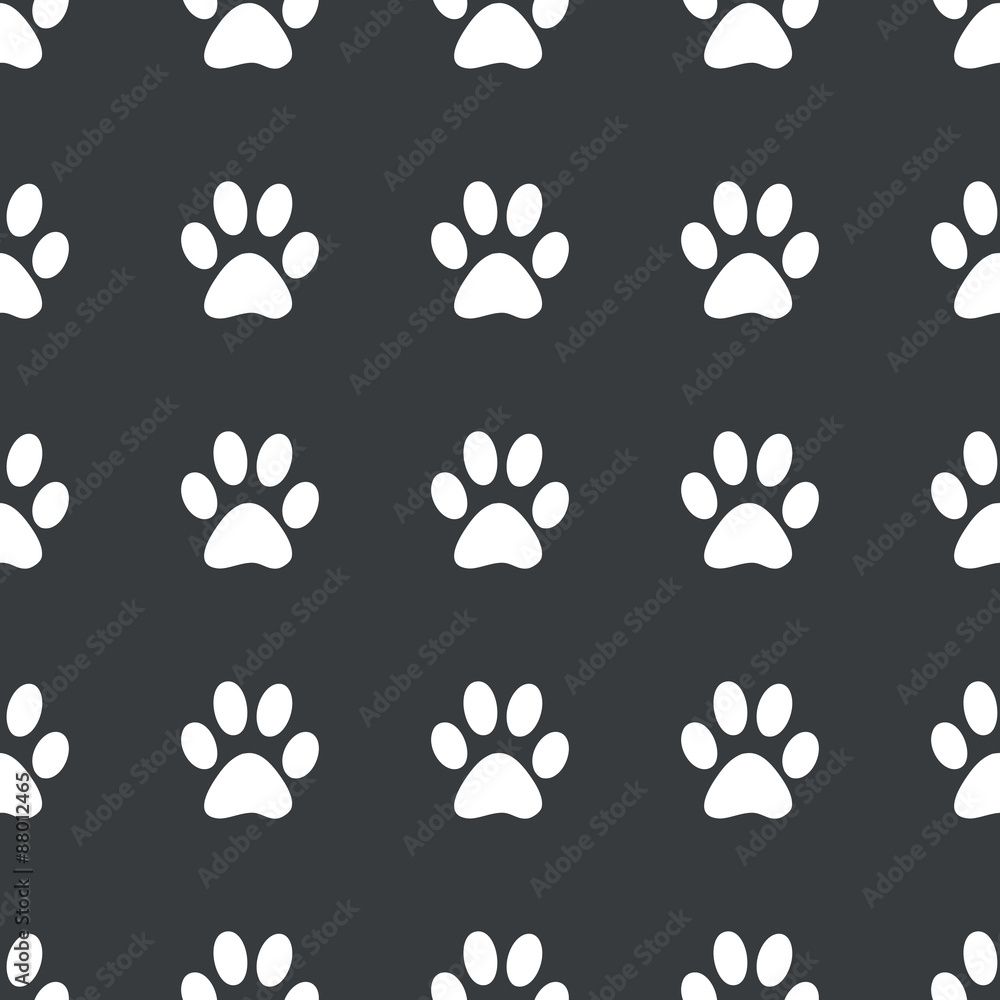 Fototapeta premium Straight black paw pattern