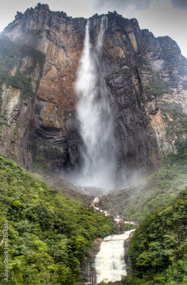 Angel's Falls at the national park of Canaima in Venezuela
