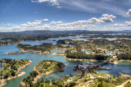 Obraz na płótnie view over the lakes of Guatape near Medellin, Colombia
w salonie