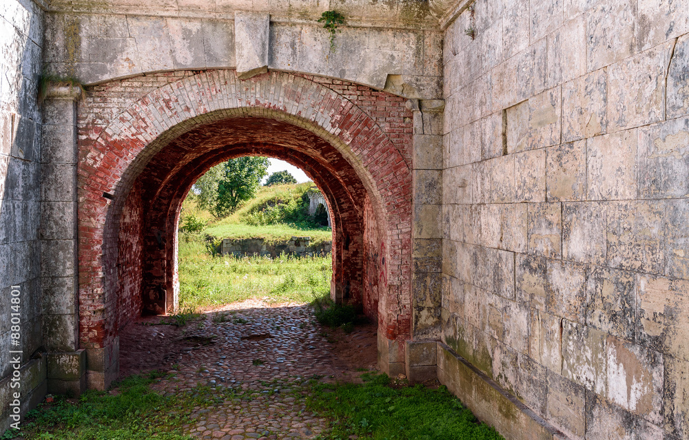 Old arch in Daugavpils fortress, Latvia