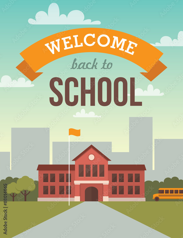 Fototapeta premium Back to school