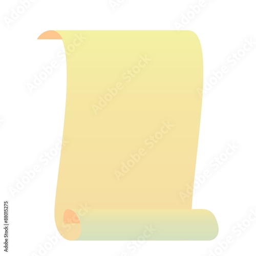 Realistic illustration roll for manuscript