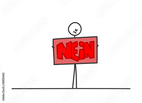 sm plakat hochhalten nein I