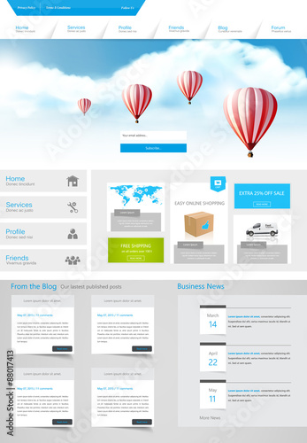 Website Template Design Vector Epsa 10