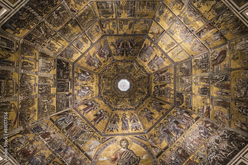 Byzantine mosaics on the dome of the Florence Baptistery