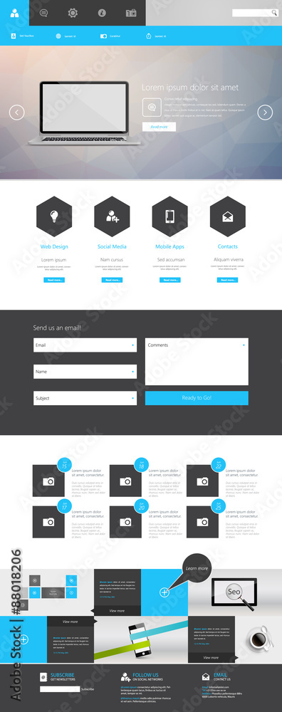 Website Template Design Vector Epsa 10 Website Template Design Vector Epsa 10