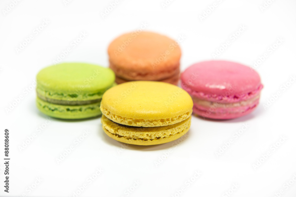 Colorful macaroon isolated on white background Colorful macaroon isolated on white background