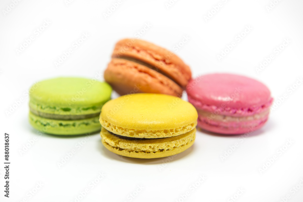Colorful macaroon isolated on white background Colorful macaroon isolated on white background