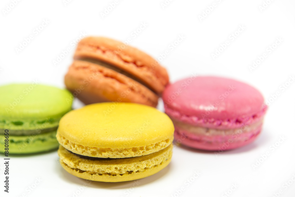 Colorful macaroon isolated on white background Colorful macaroon isolated on white background