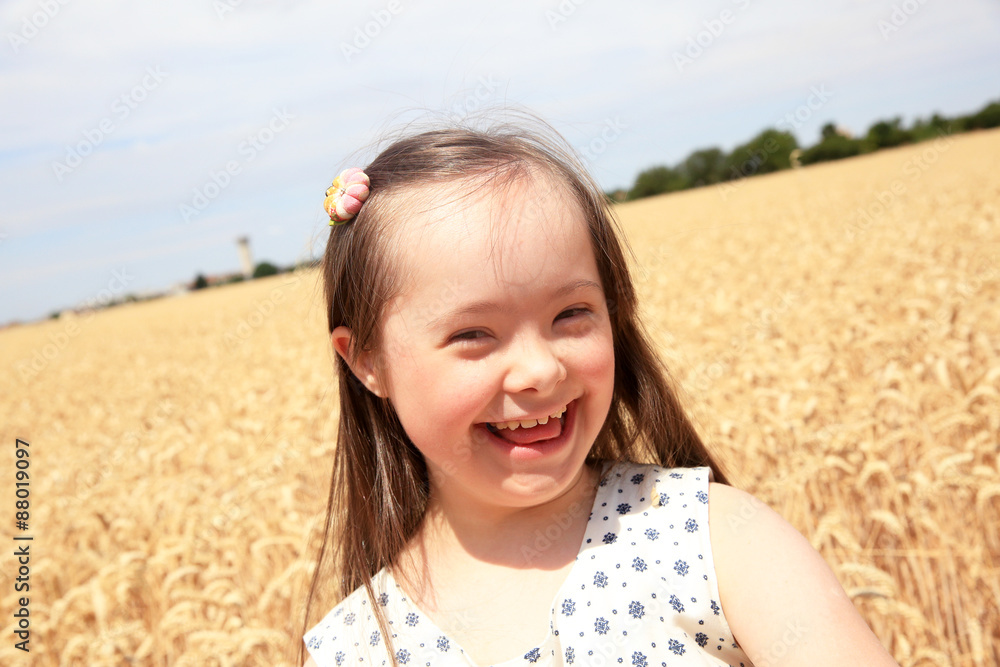 Young girl have fun in the wheat field Young girl have fun in the wheat field