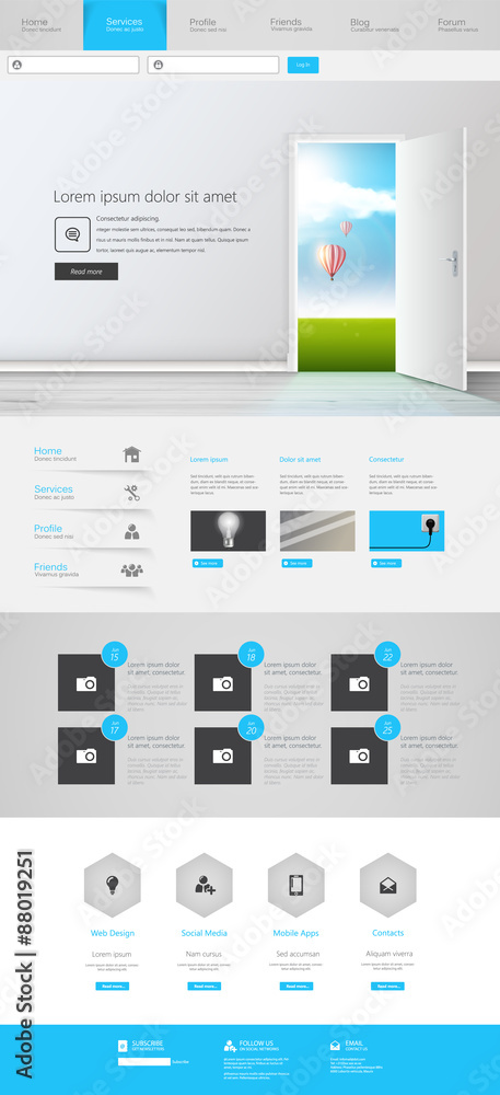 Modern One Page Website Template Modern One Page Website Template