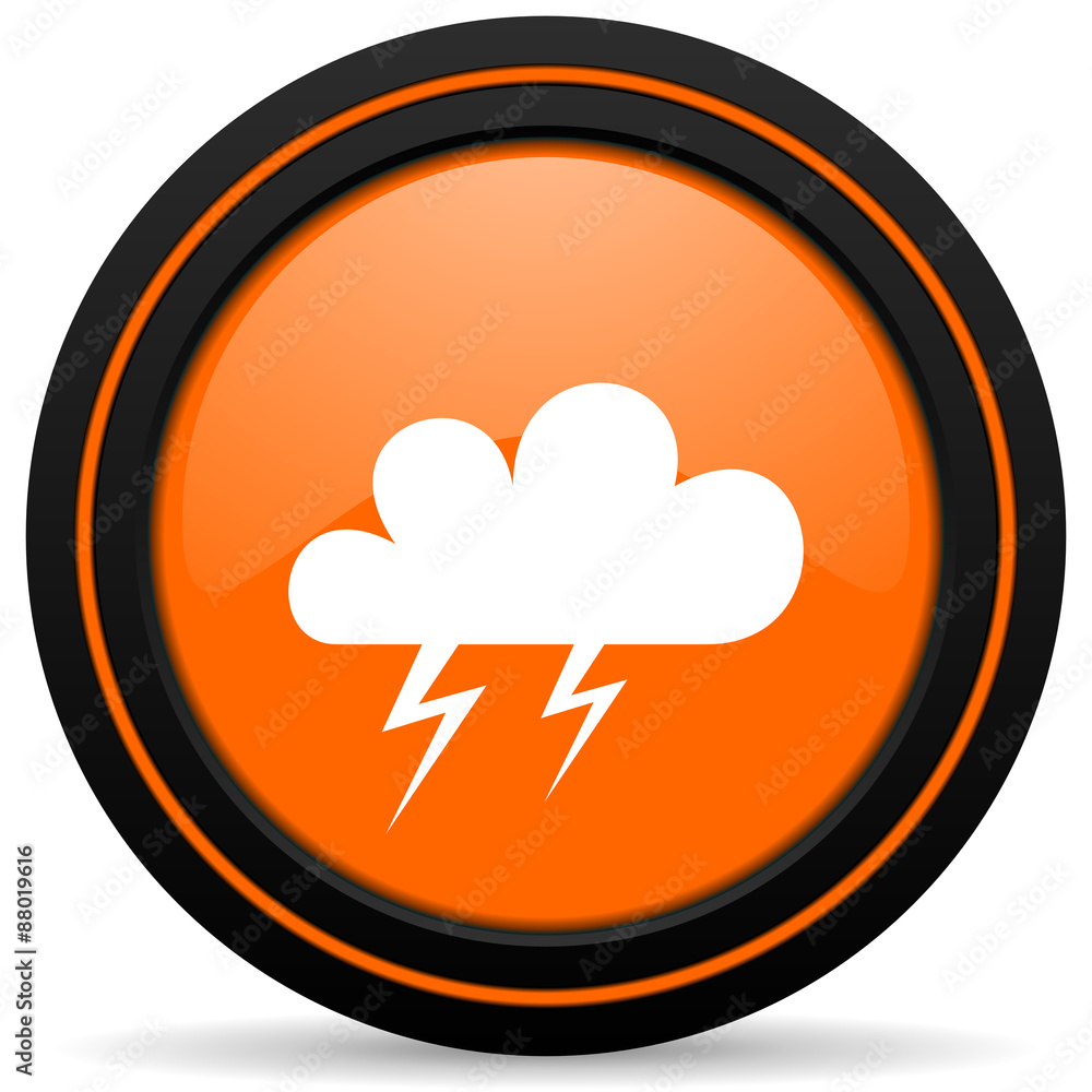 storm orange icon waether forecast sign storm orange icon waether forecast sign