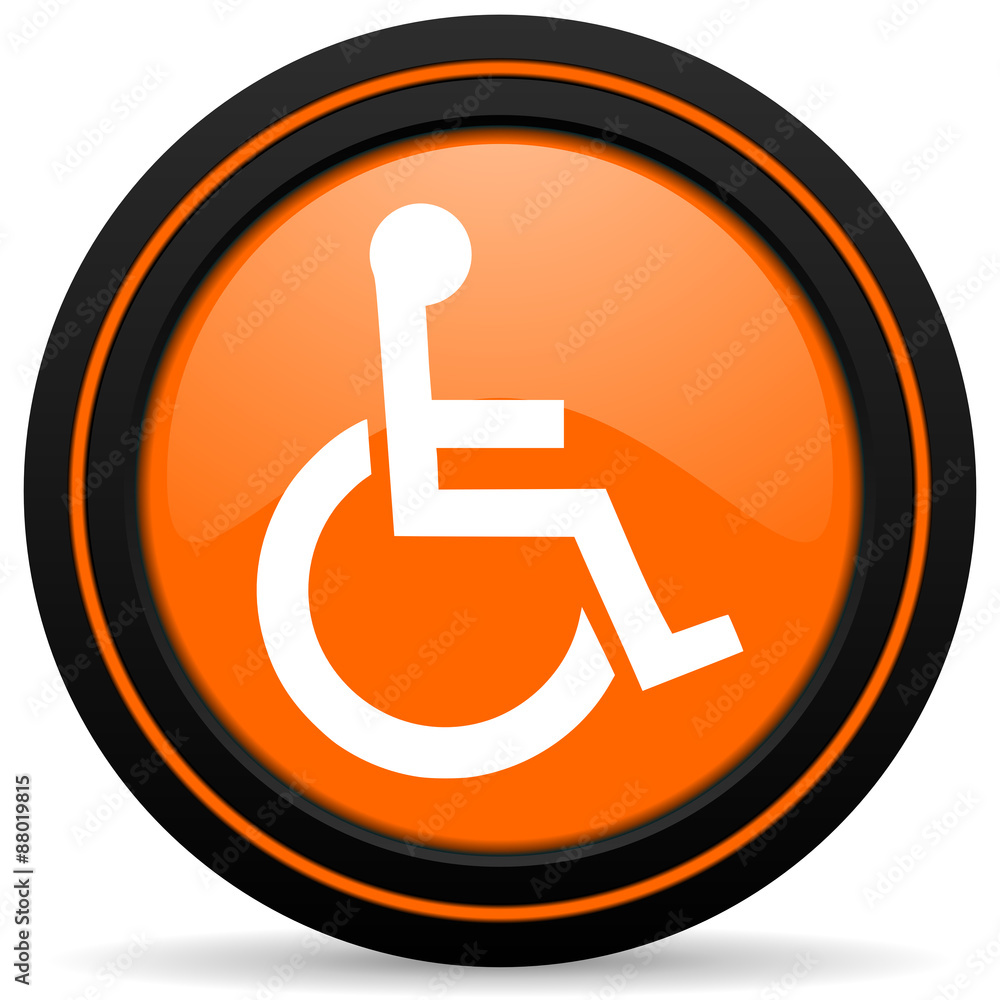 wheelchair orange icon wheelchair orange icon