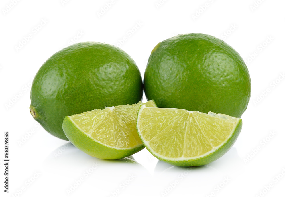 lime on white background lime on white background