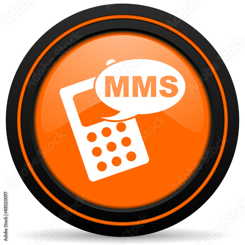 mms orange icon phone sign