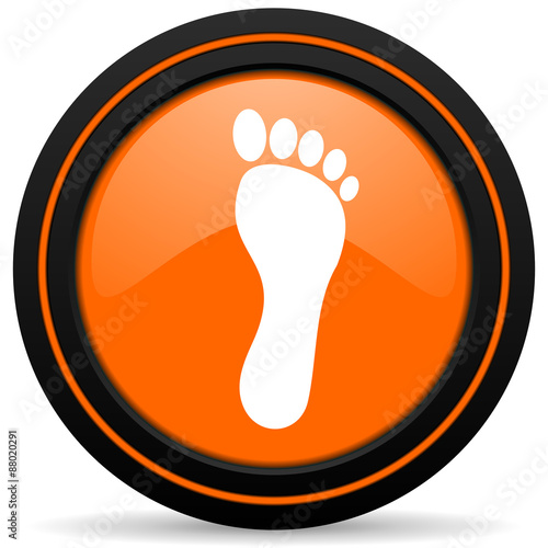 foot orange icon