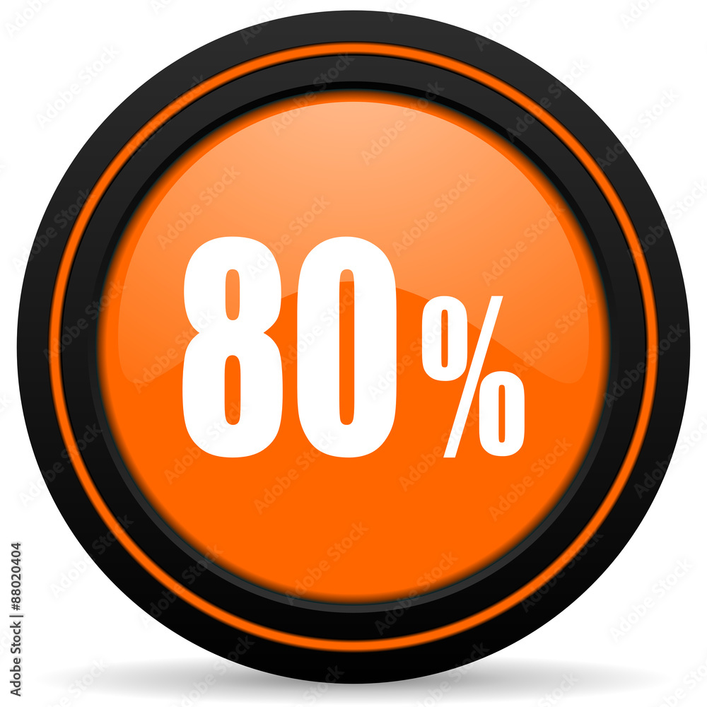 80 percent orange icon sale sign 80 percent orange icon sale sign