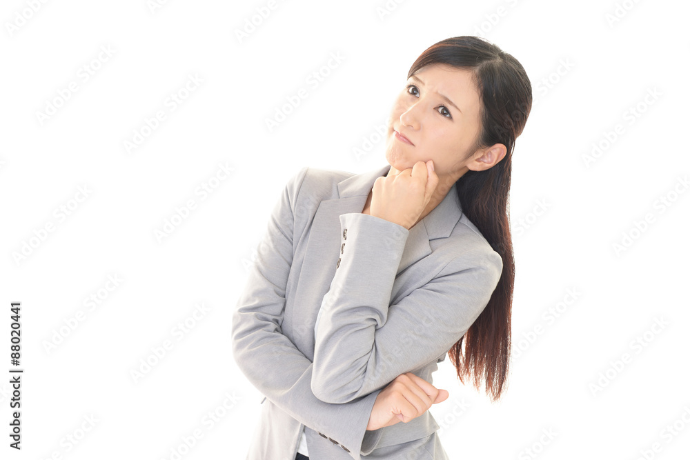 困惑する女性 困惑する女性