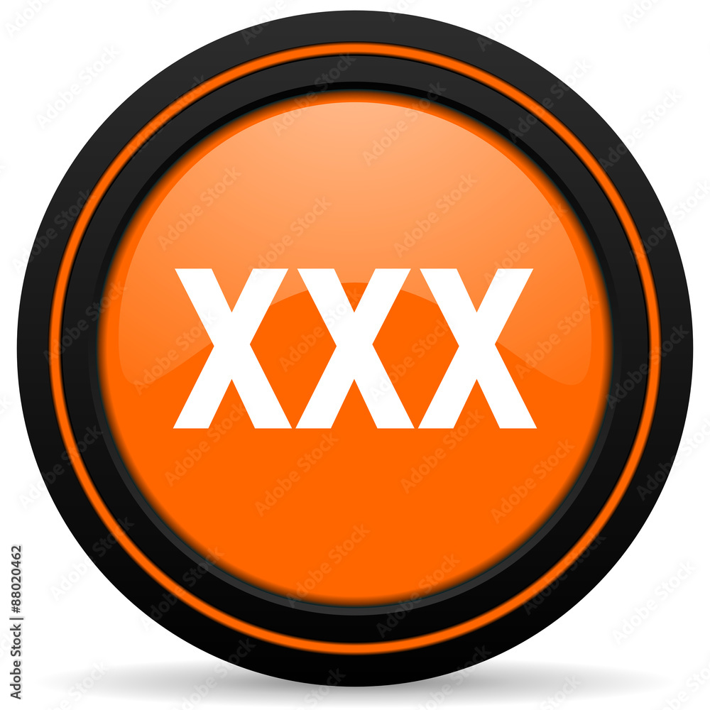 Sanelyon Xxx Vodei - xxx orange icon porn sign Stock Illustration | Adobe Stock