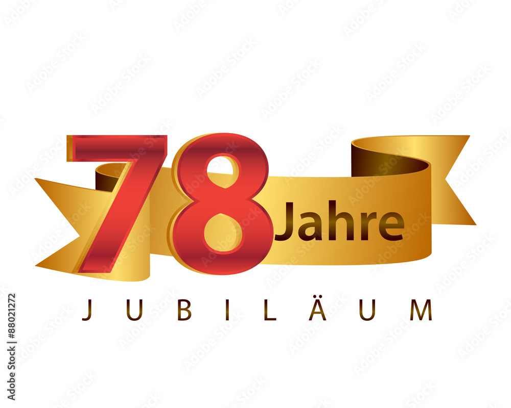 Obraz premium 78 Jahre Jubiläum