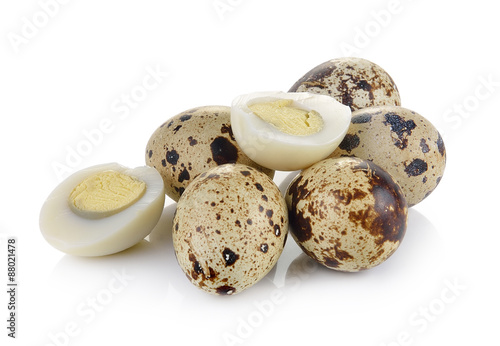 Quail eggs are isolated on a white background
