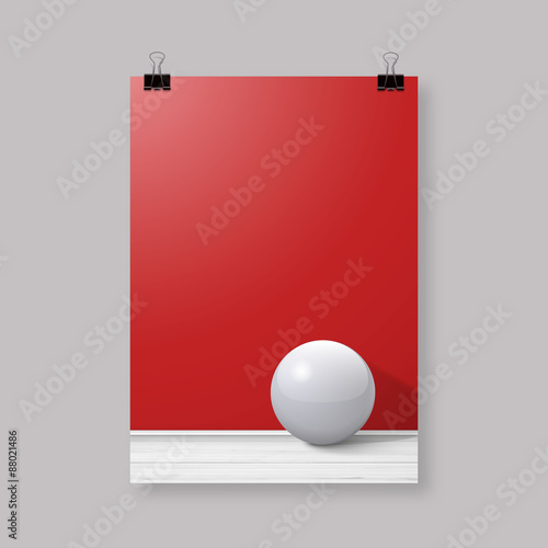 Abstract minimal A4 / A3 format poster design with your text Eps 10 stock vector illustration 
