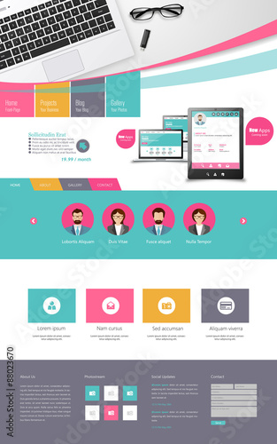 Creative Website Template Design Vector Eps 10 