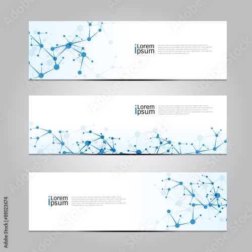 Vector design Banner network technology medical background.