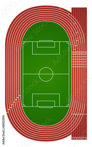 Track and field area