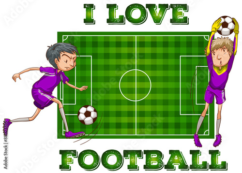 I love football with players