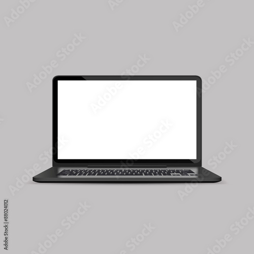Open Laptop, Vector Eps 10