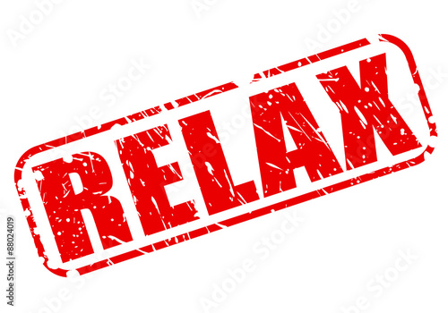 Relax red stamp text
