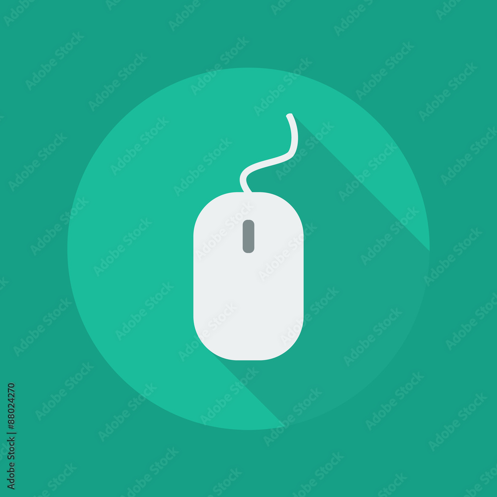 Technology Flat Icon. Computer Mouse Technology Flat Icon. Computer Mouse