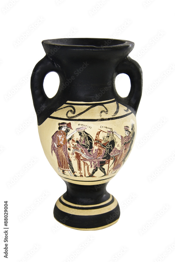 Antique vase with an ornament
