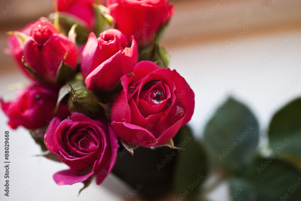 Fototapeta premium piękny bukiet różowych róż