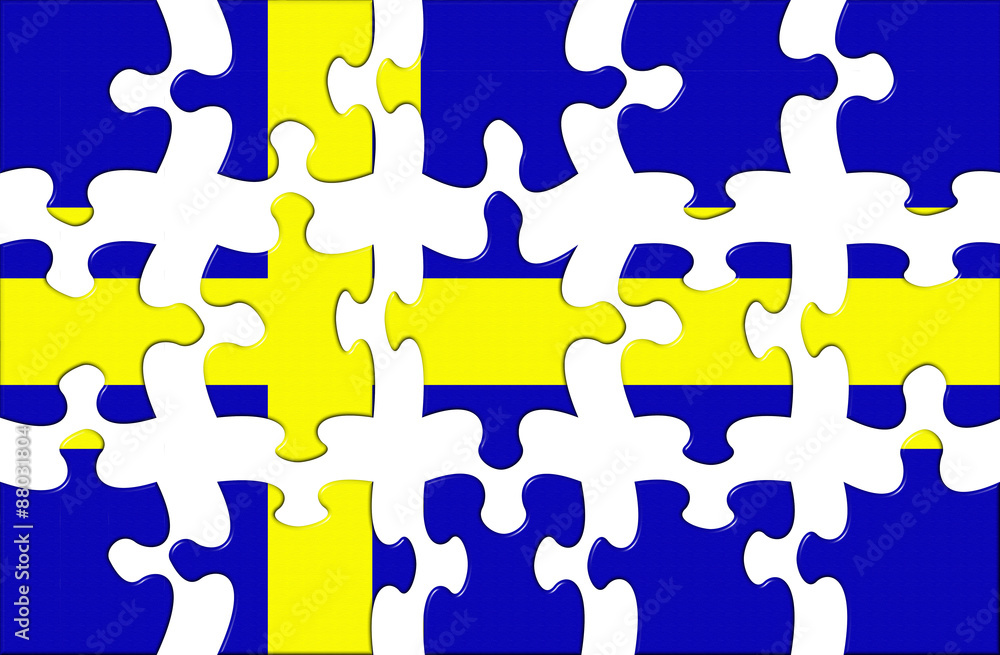 Flag of the Iceland puzzle Flag of the Iceland puzzle