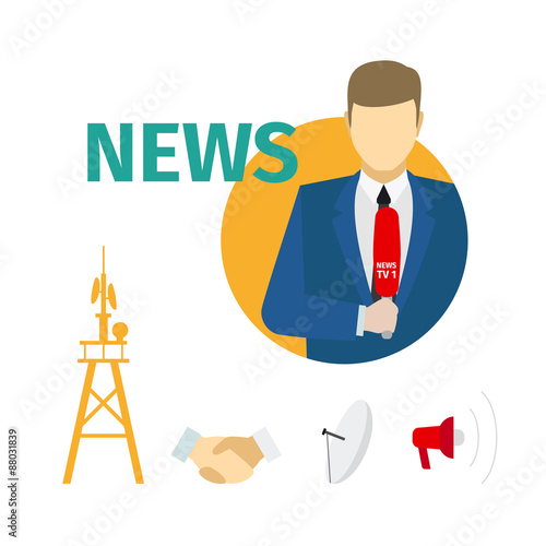 Journalist flat avatar