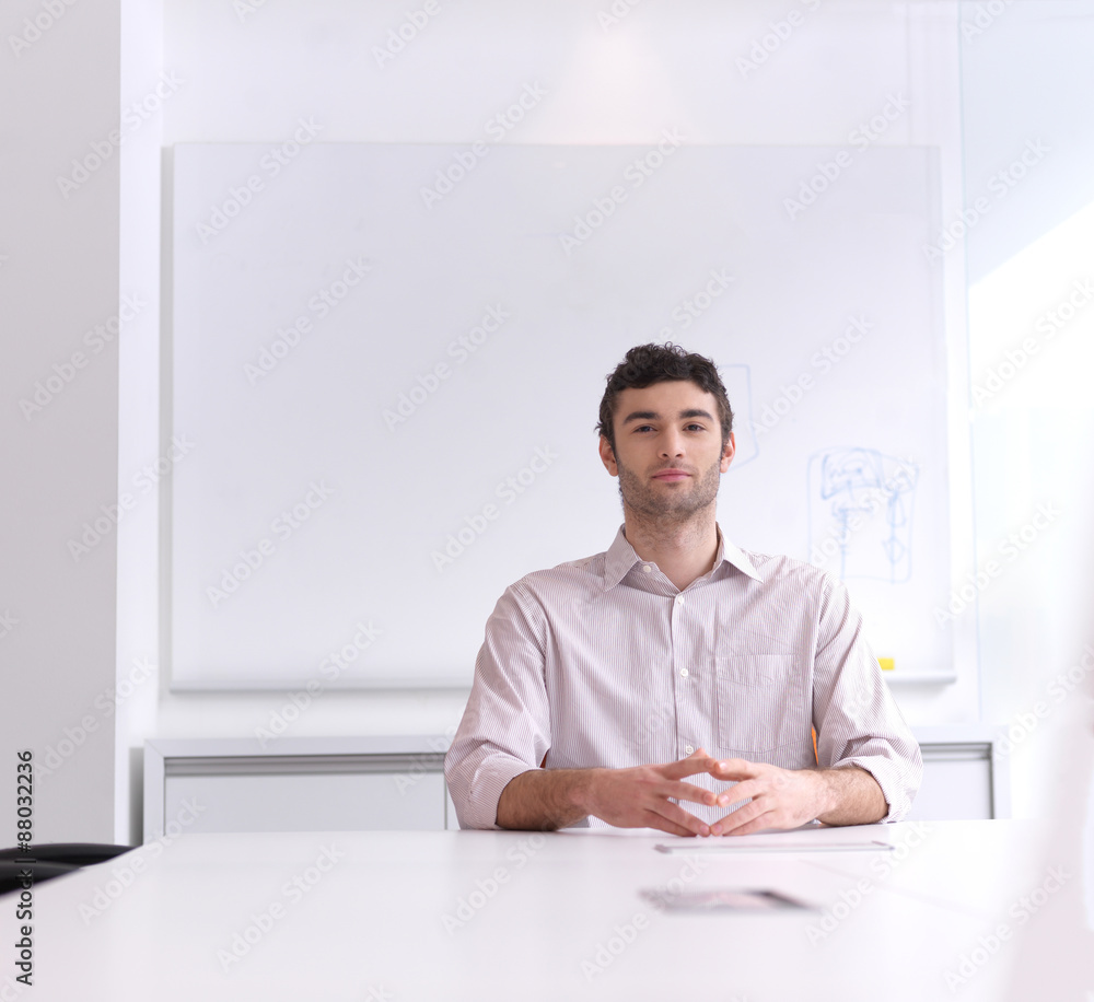 young business man portrait at modern office young business man portrait at modern office