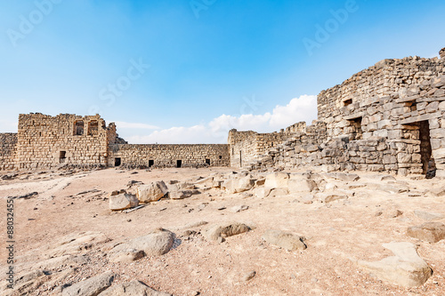 Inside the ruins of Qasr Azraq in present-day eastern Jordan.