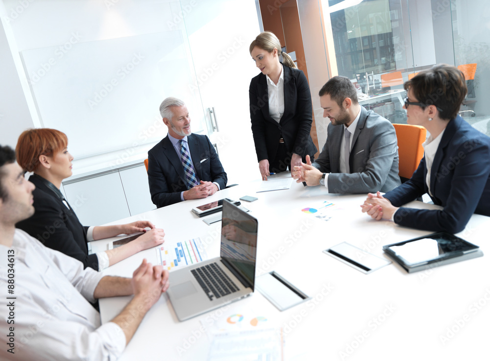 business people group on meeting business people group on meeting