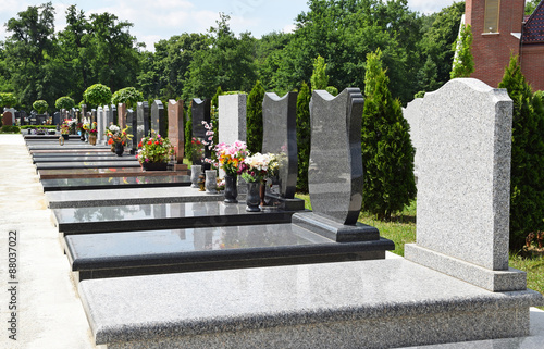 Tombstones in the public cemetery
