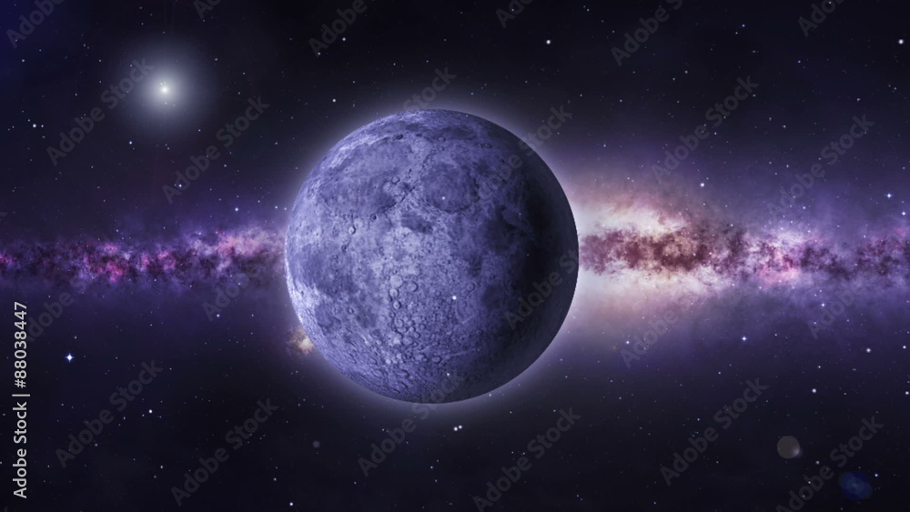 Beautiful Moon with Stars and Milky Way Galaxy. HD 1080. 25sec Beautiful Moon with Stars and Milky Way Galaxy. HD 1080. 25sec