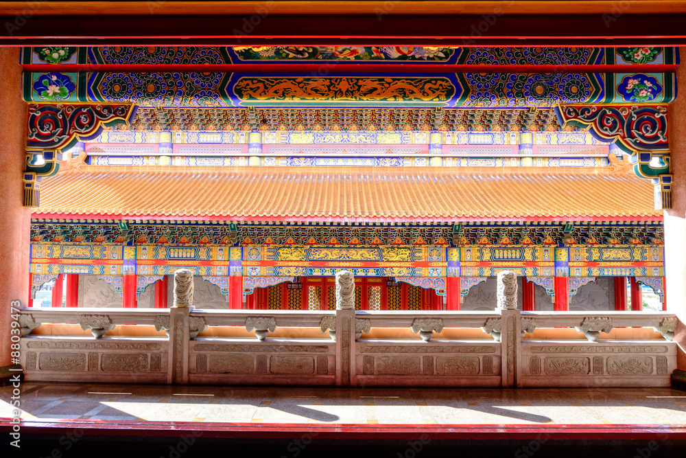 The Chinese temple in thailand
this is view from a thousand buddha hall/look like forbidden palace in china The Chinese temple in thailand
this is view from a thousand buddha hall/look like forbidden palace in china