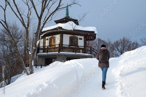 walking to the temple