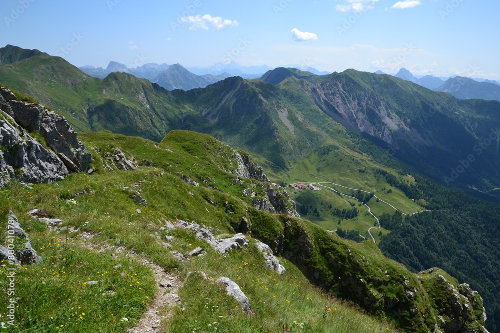 Panorama sulle Alpi Caniche (m.te Paularo e Pramosio)