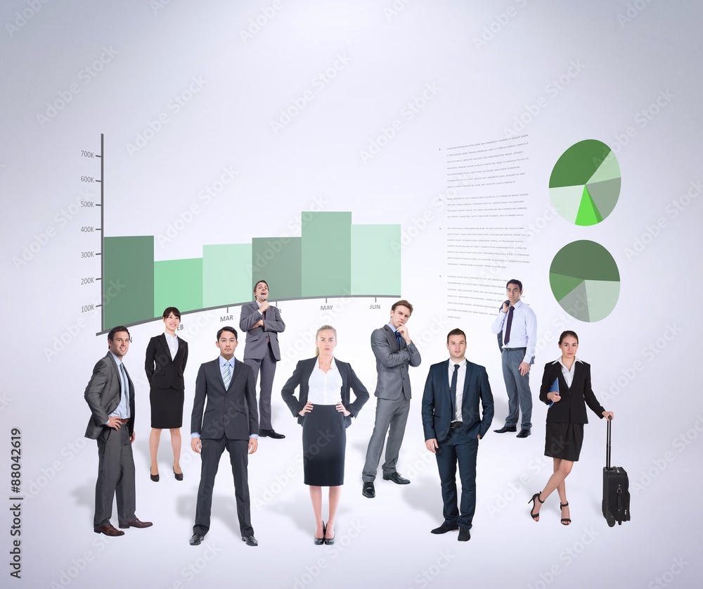 Composite image of business team