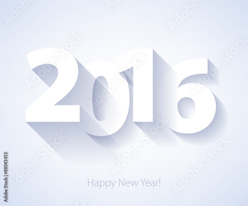 Happy New Year 2016 colorful symbol.